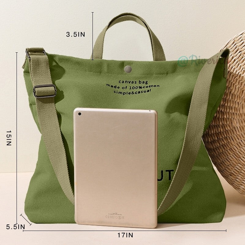 RIVERICH Women Canvas Tote Handbags Casual Work Bag Crossbody Bag Shoulder Bag