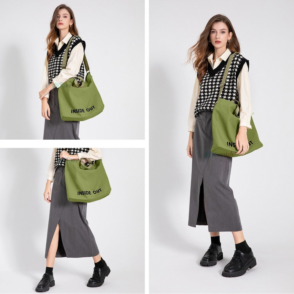 RIVERICH Women Canvas Tote Handbags Casual Work Bag Crossbody Bag Shoulder Bag