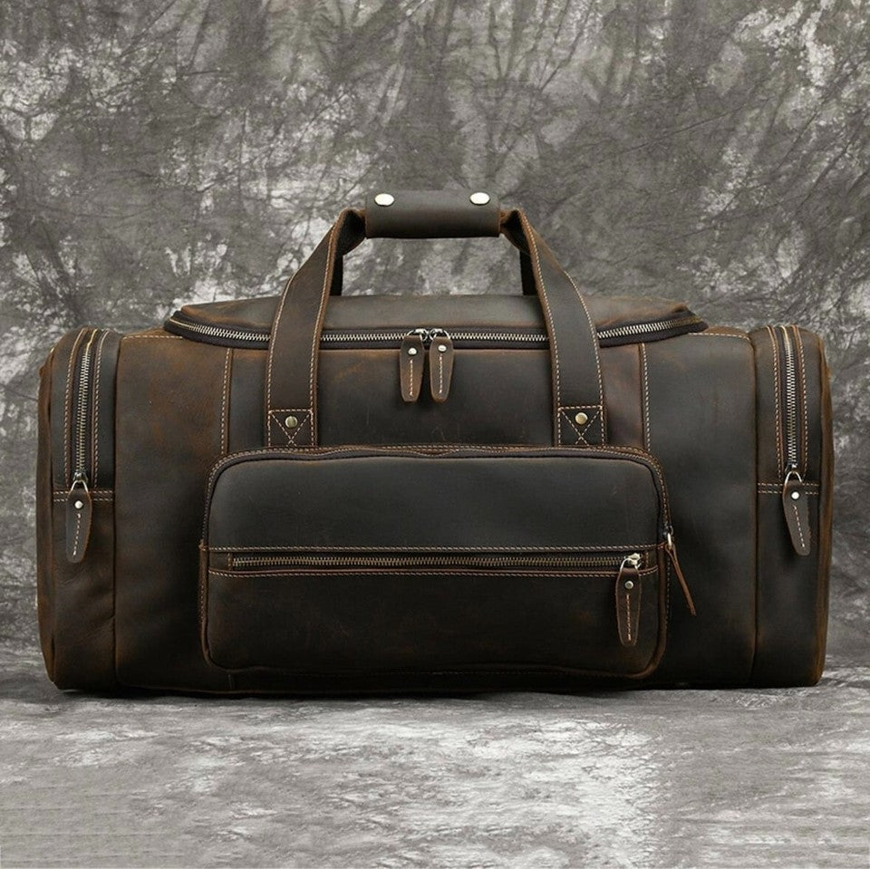 Leather Travel Bag Large Leather duffle Bag Leather weekender bag Overnight bag