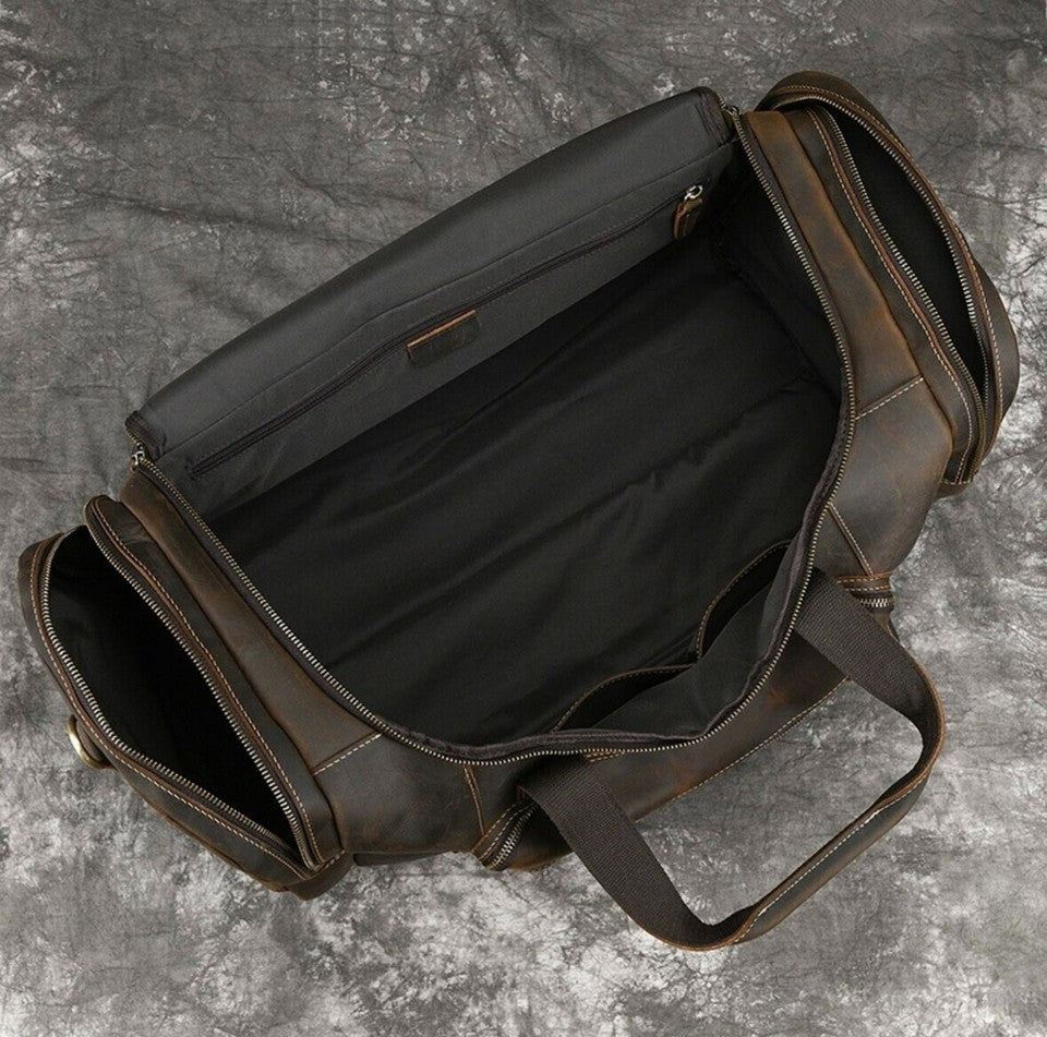 Leather Travel Bag Large Leather duffle Bag Leather weekender bag Overnight bag
