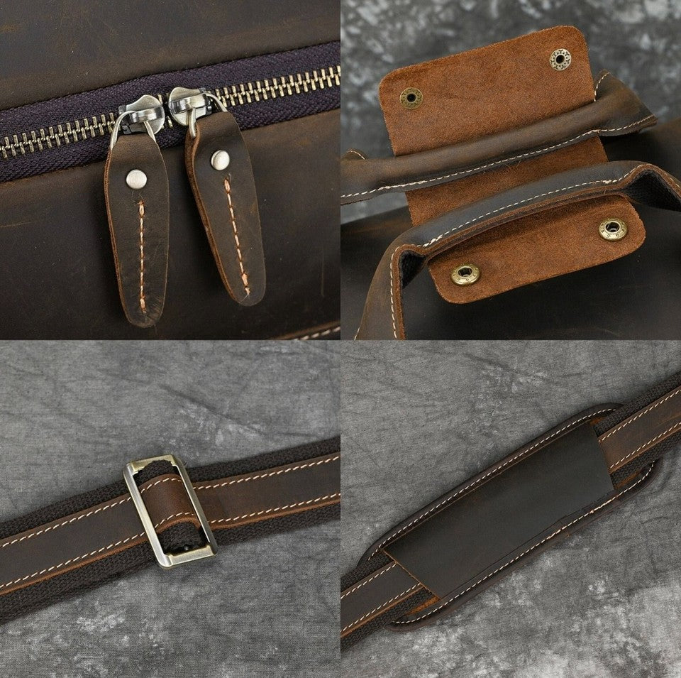 Leather Travel Bag Large Leather duffle Bag Leather weekender bag Overnight bag